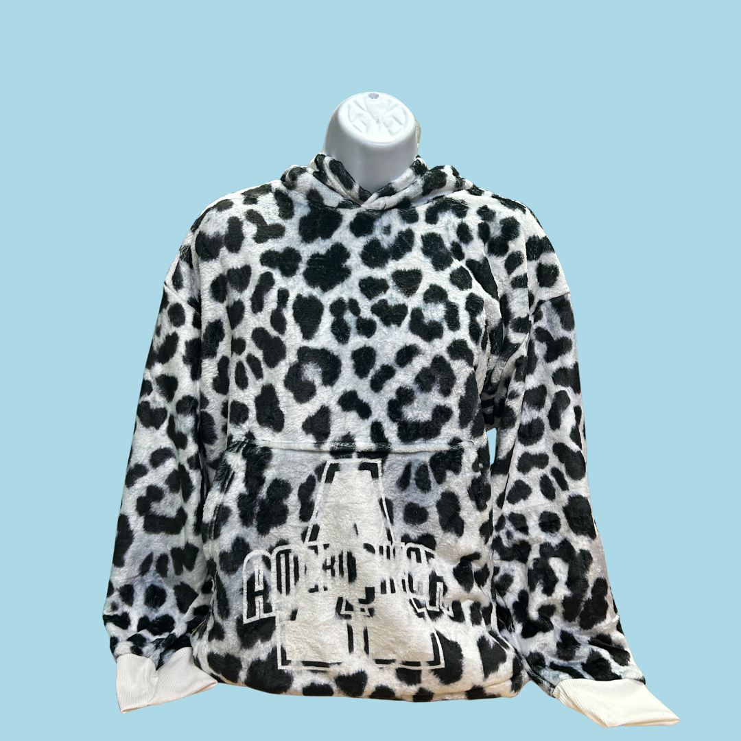 Hooded Blanket Cheetah Print